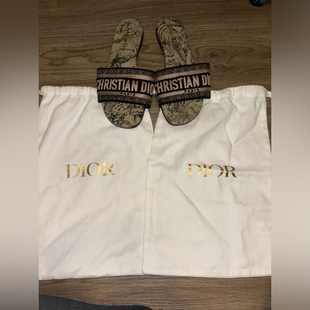 Dior Dway slides WITH DUSTBAGS, great condition